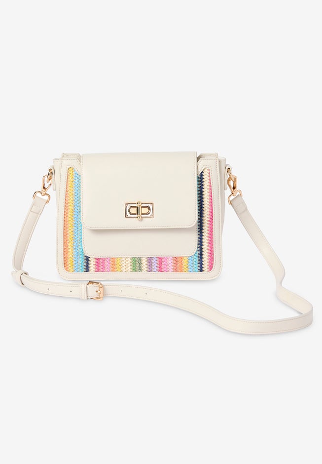 Faux Leather Ikat Handbag image number 0