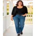 Rib Trim Cardigan Shrug Sweater image number null