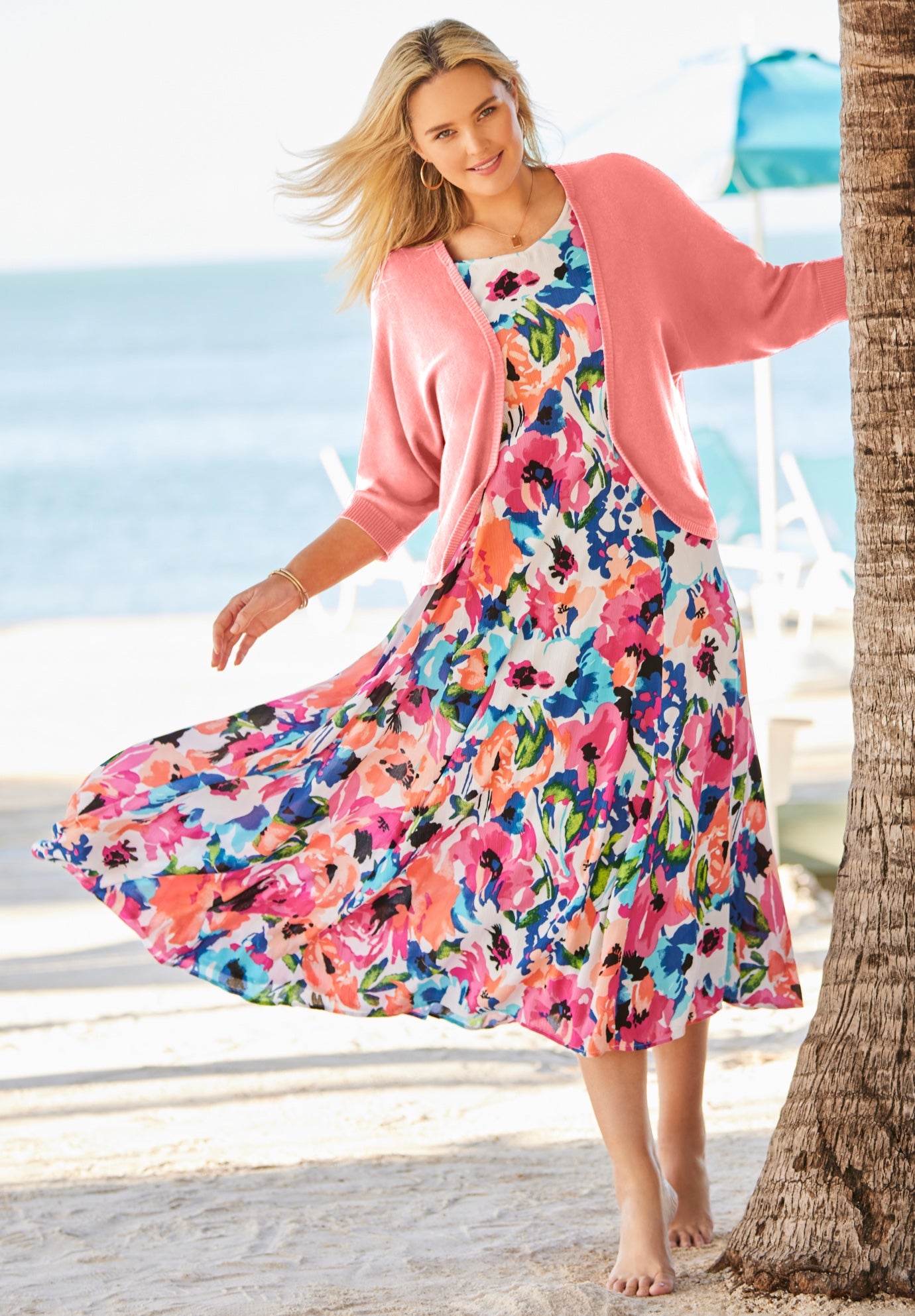 Rib Trim Cardigan Shrug Sweater image number 8