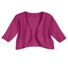 Rib Trim Cardigan Shrug Sweater image number null