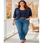 Rib Trim Cardigan Shrug Sweater image number null