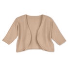 Rib Trim Cardigan Shrug Sweater image number null