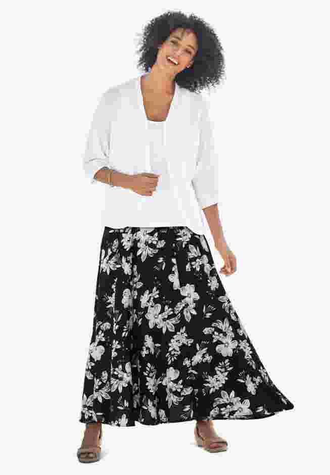 Rib Trim Cardigan Shrug image number 6