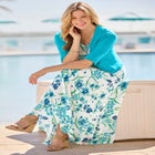 Rib Trim Cardigan Shrug Sweater image number null