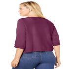 Rib Trim Cardigan Shrug image number null