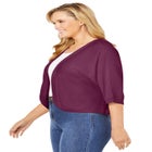 Rib Trim Cardigan Shrug image number null