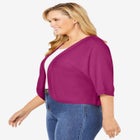 Rib Trim Cardigan Shrug image number null