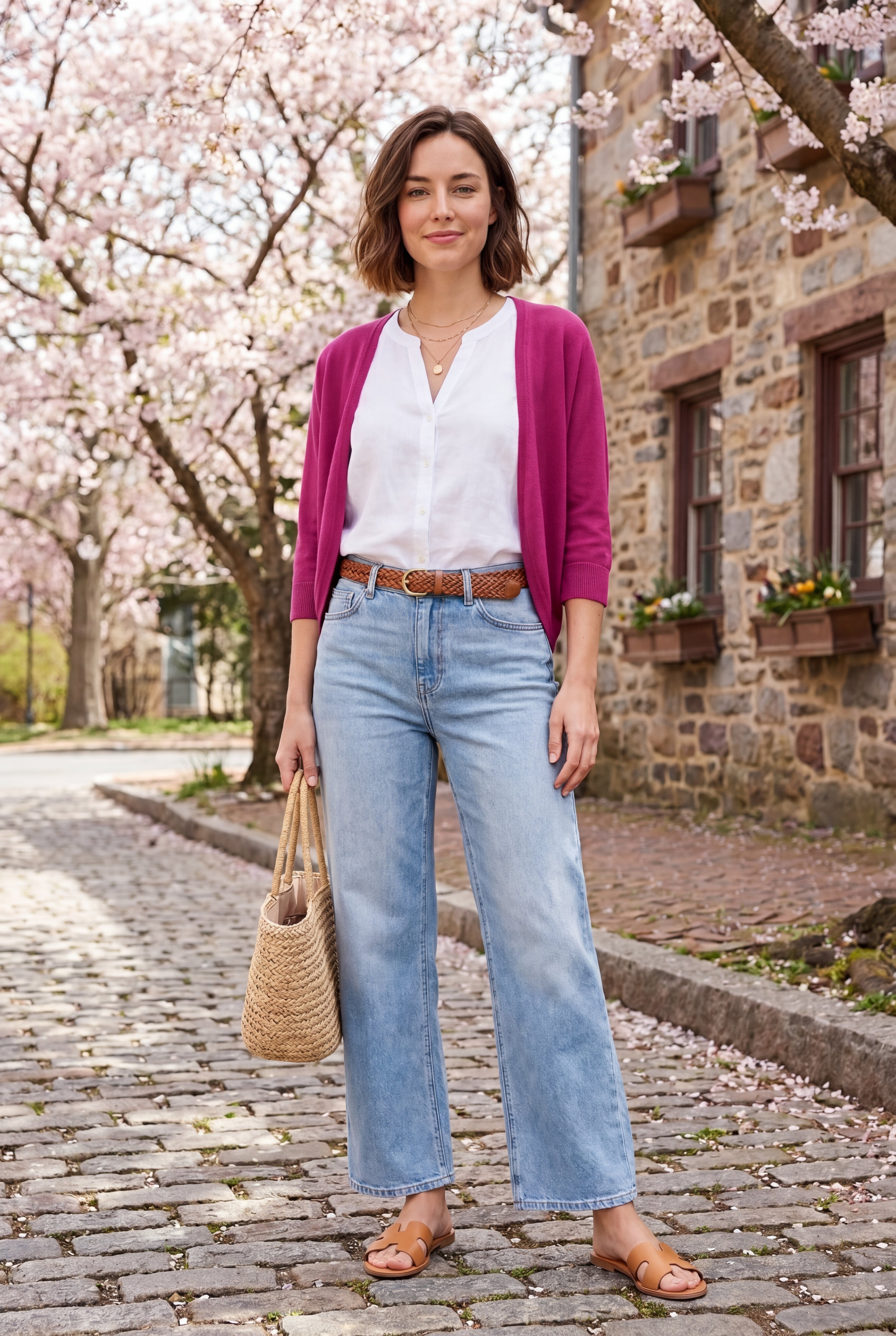 Rib Trim Cardigan Shrug Sweater image number 0