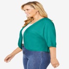 Rib Trim Cardigan Shrug Sweater image number null