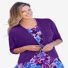 Rib Trim Cardigan Shrug image number null