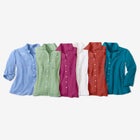 Button-Front Embroidered Tunic image number null