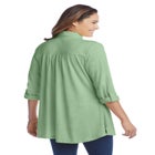 Button-Front Embroidered Tunic image number null