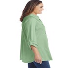 Button-Front Embroidered Tunic image number null