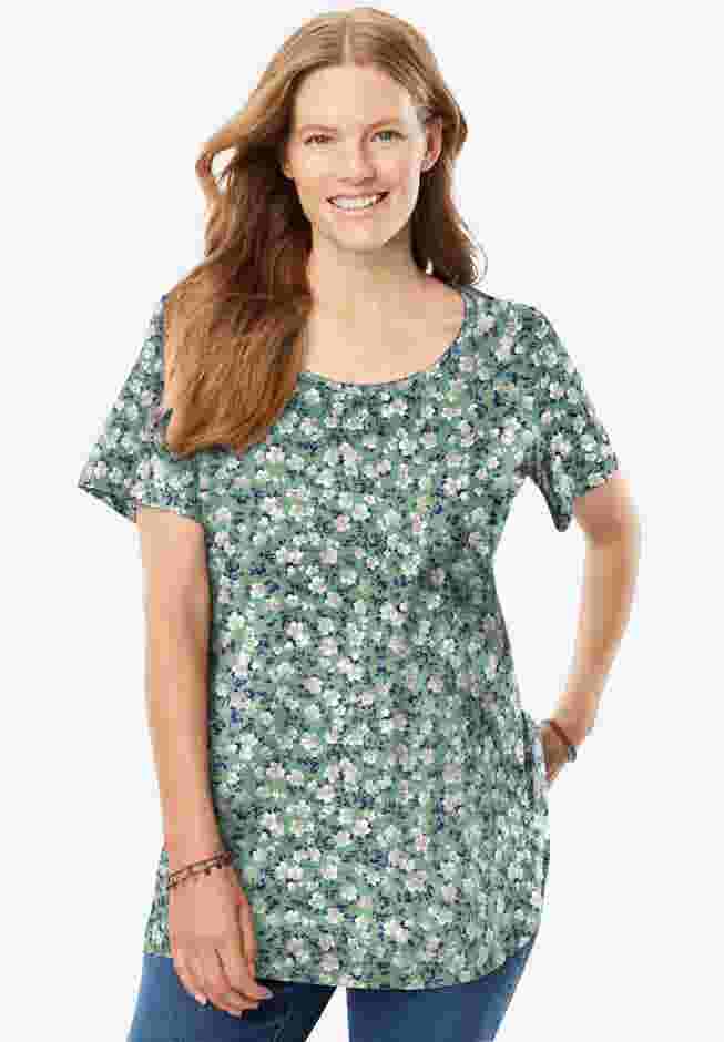 Perfect Short-Sleeve Scoopneck Tee image number 8