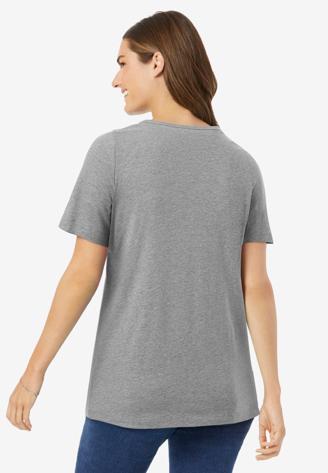 Perfect Short-Sleeve Scoopneck Tee image number 1