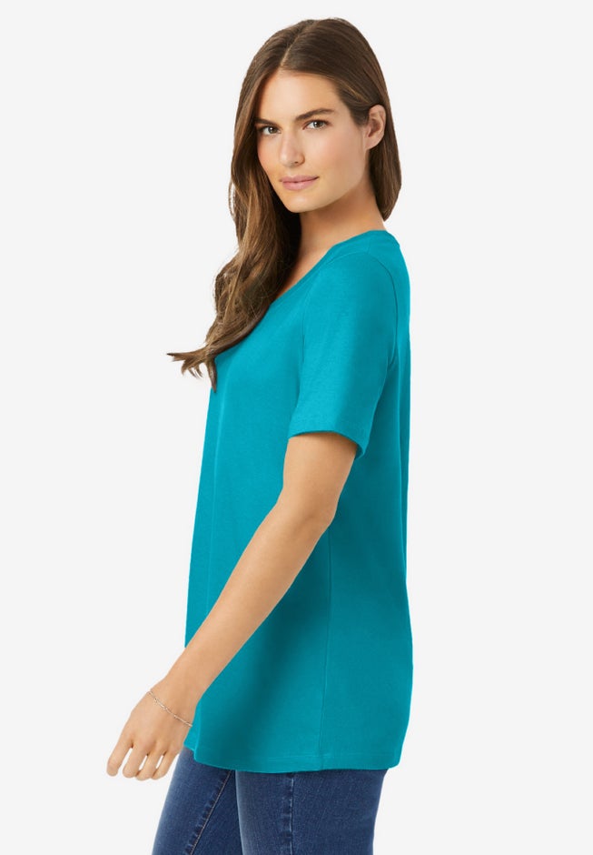 Perfect Short-Sleeve Scoopneck Tee image number 2