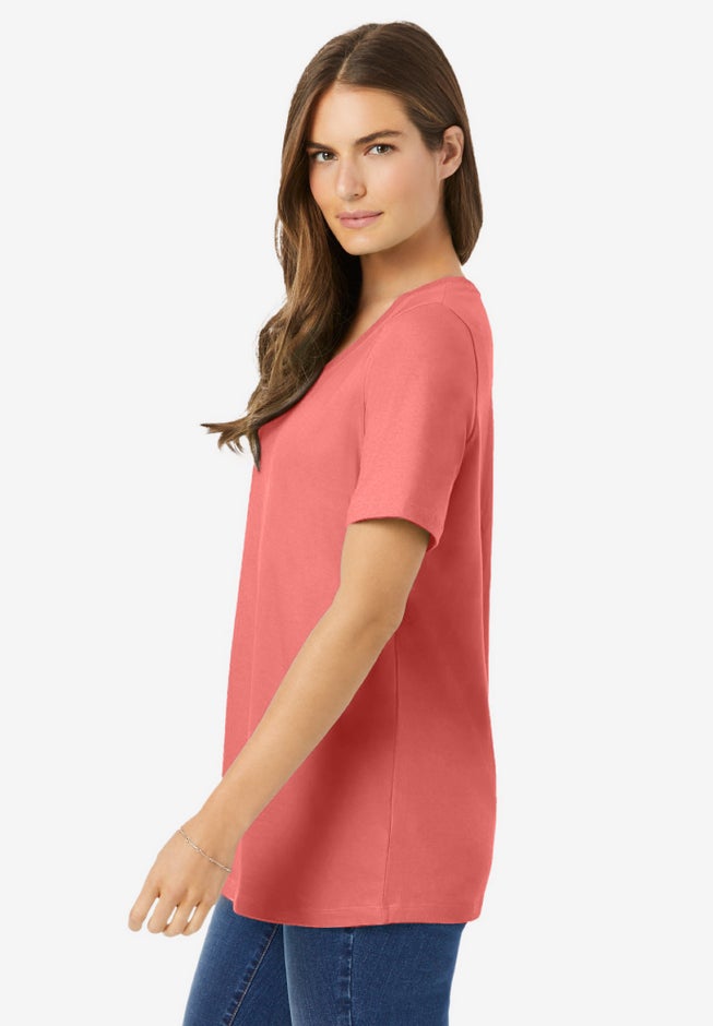 Perfect Short-Sleeve Scoopneck Tee image number 2