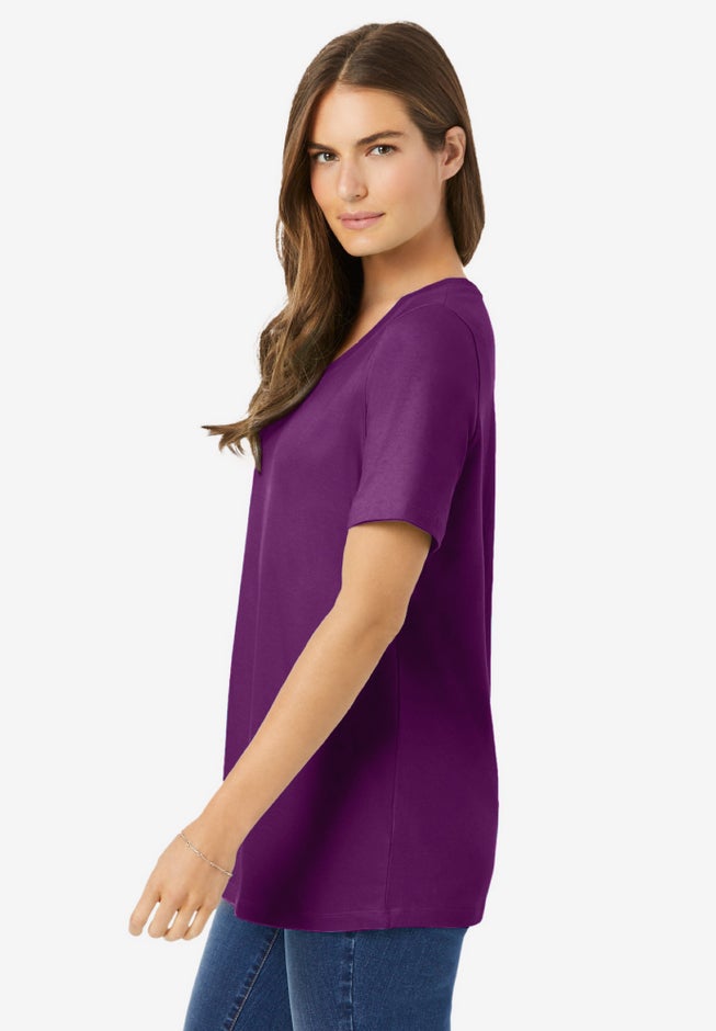 Perfect Short-Sleeve Scoopneck Tee image number 2