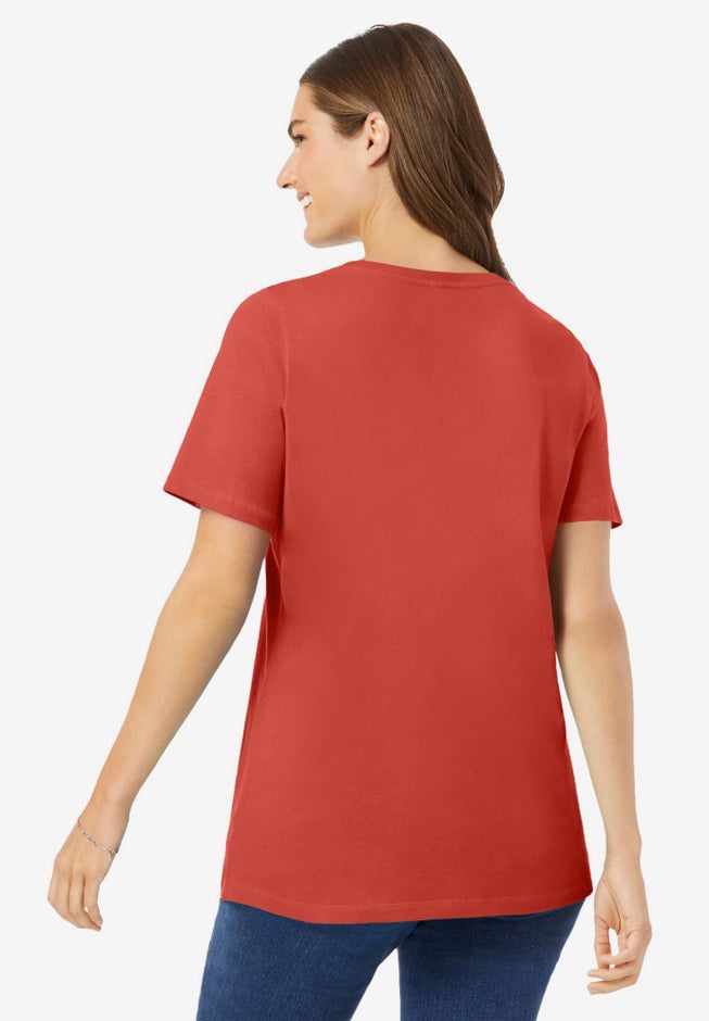Perfect Short-Sleeve Scoopneck Tee image number 1