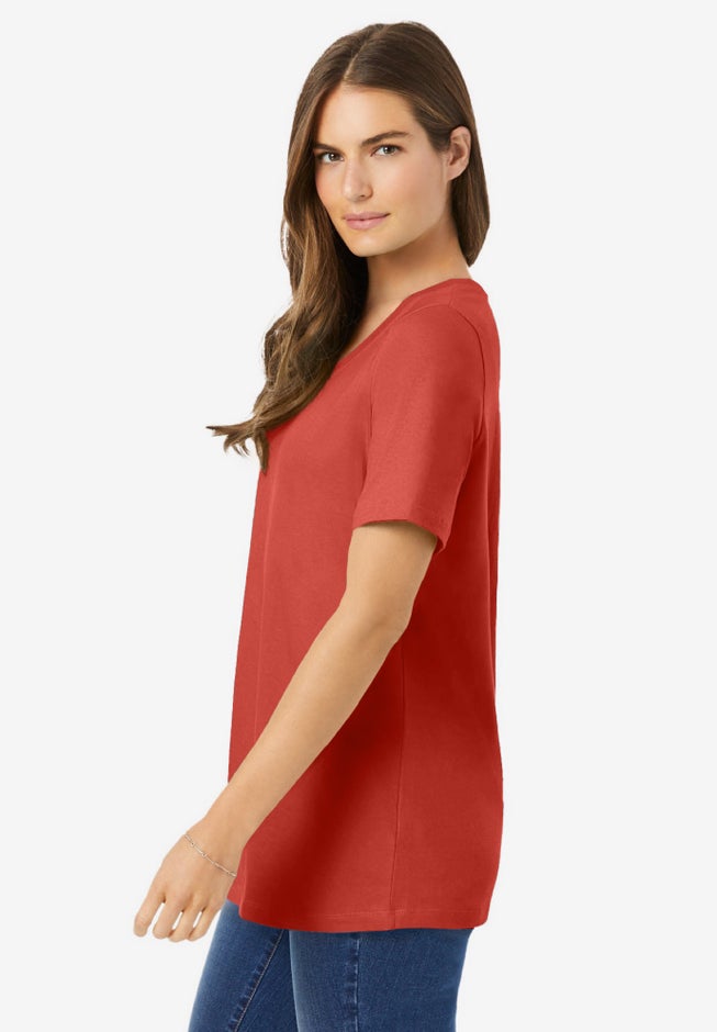 Perfect Short-Sleeve Scoopneck Tee image number 2