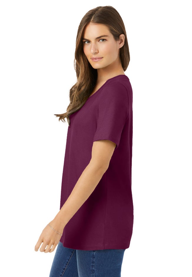 Perfect Short-Sleeve Scoopneck Tee image number 2