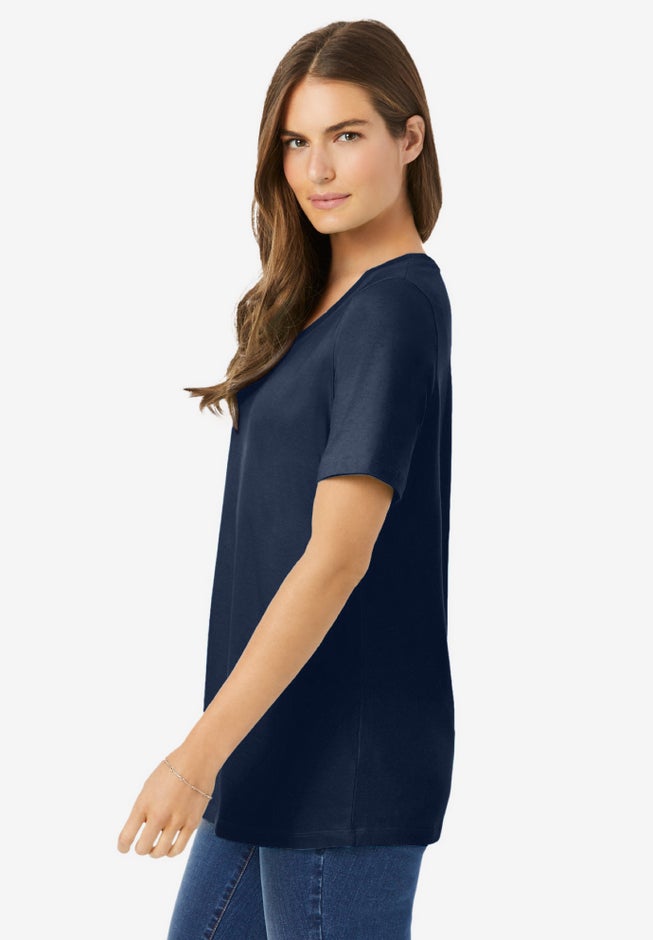 Perfect Short-Sleeve Scoopneck Tee image number 2