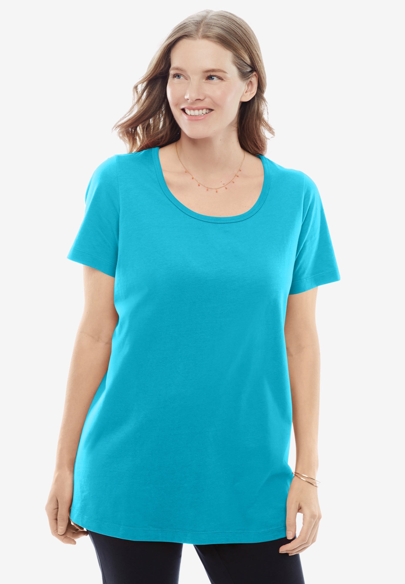 Perfect Short-Sleeve Scoopneck Tee image number 0