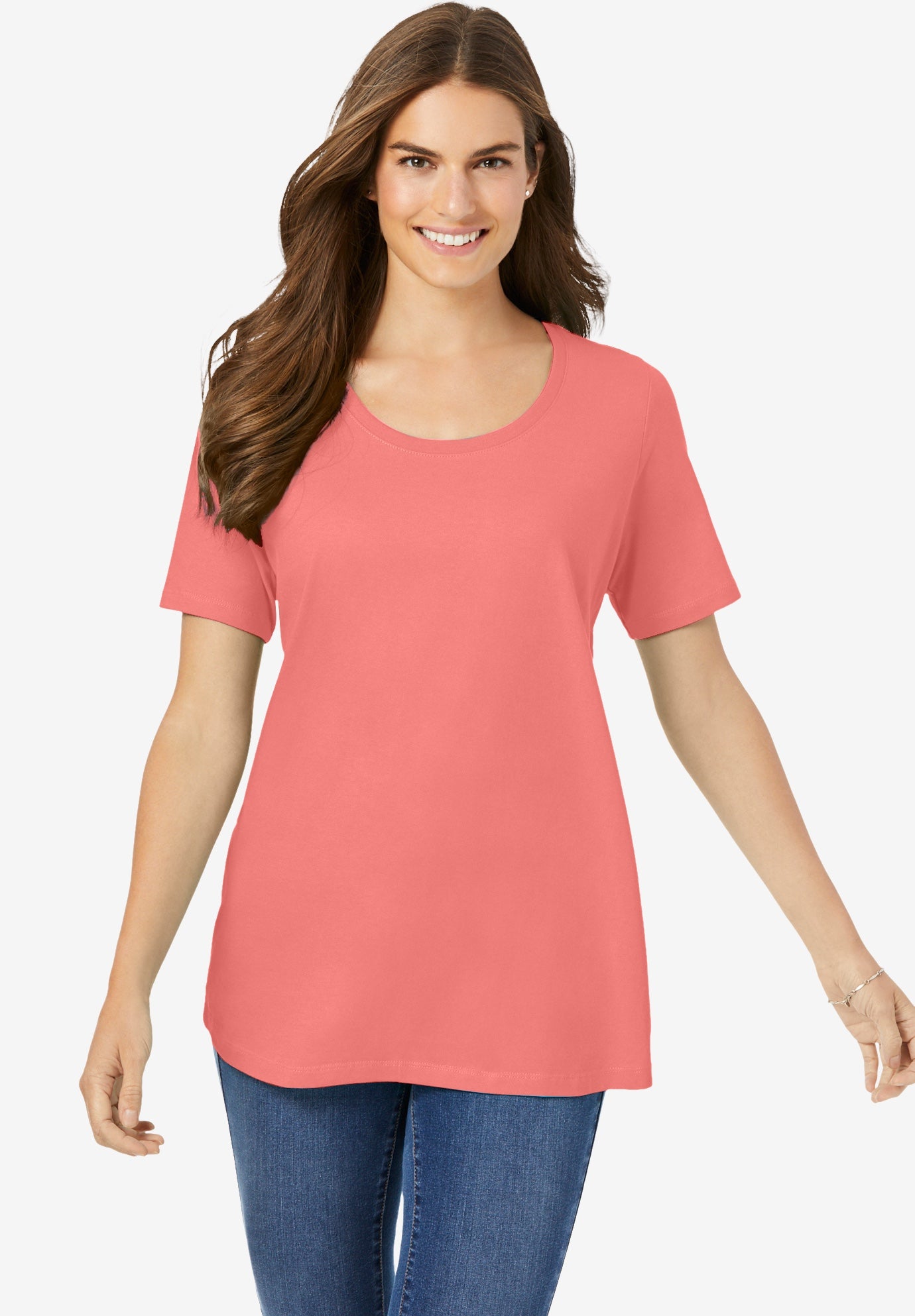 Perfect Short-Sleeve Scoopneck Tee image number 0
