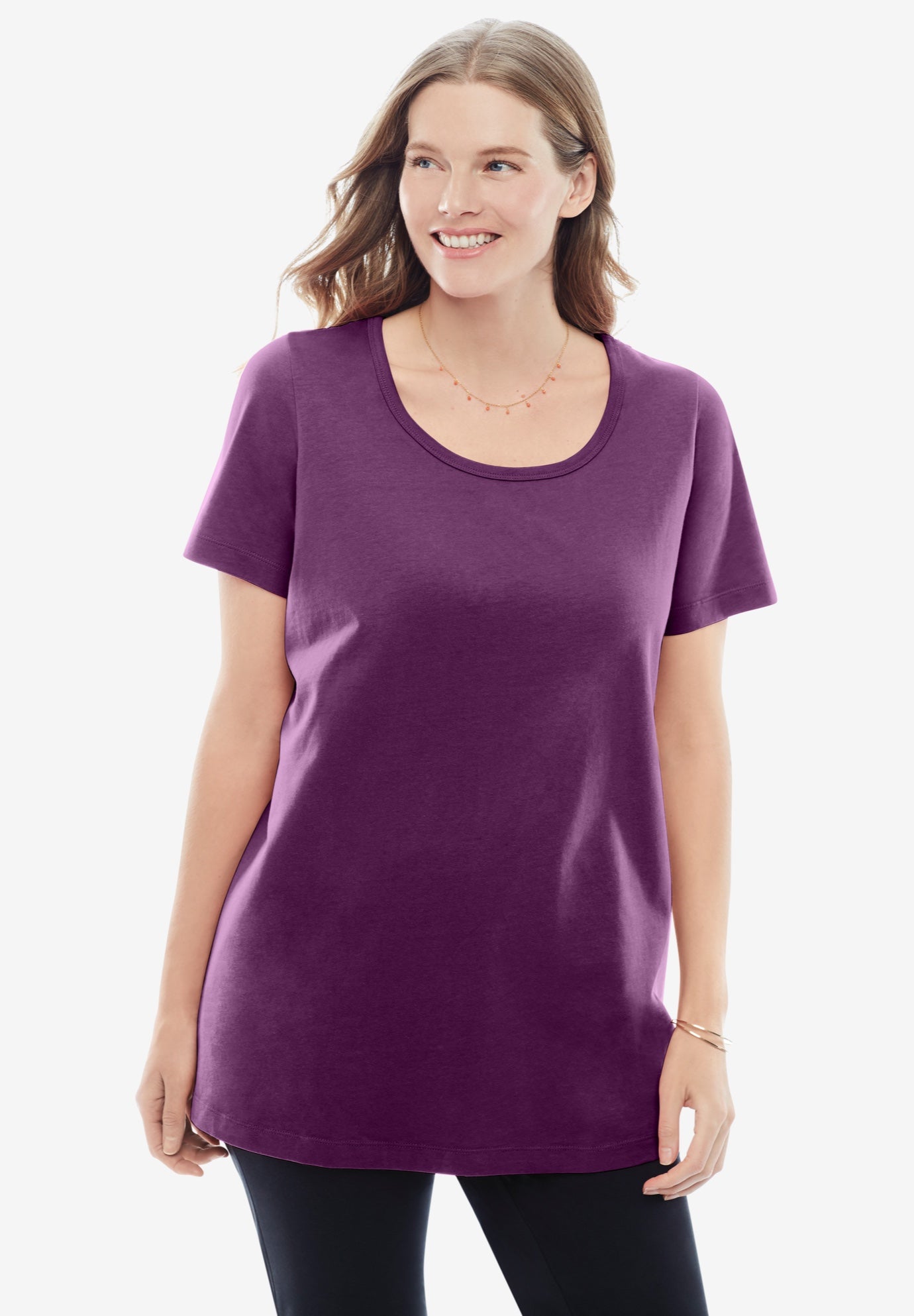 Perfect Short-Sleeve Scoopneck Tee image number 0