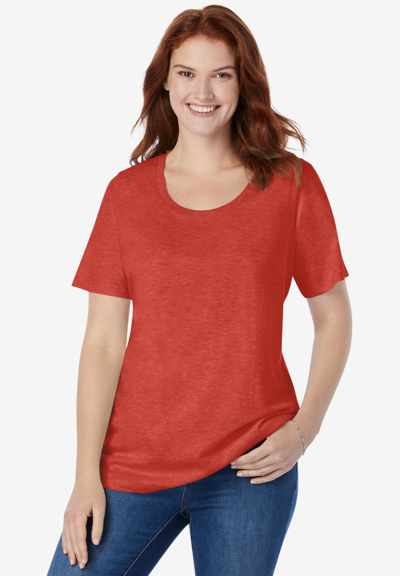 Perfect Short-Sleeve Scoopneck Tee image number 0
