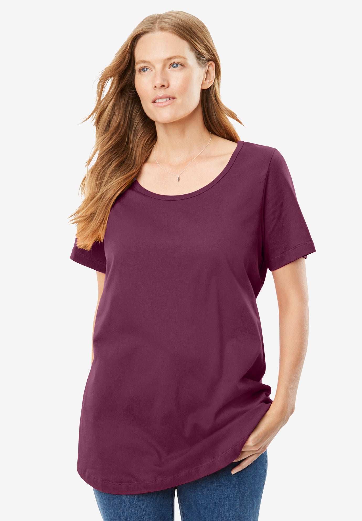 Perfect Short-Sleeve Scoopneck Tee image number 0