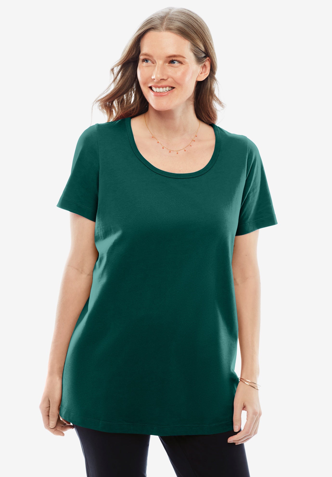 Perfect Short-Sleeve Scoopneck Tee image number 0