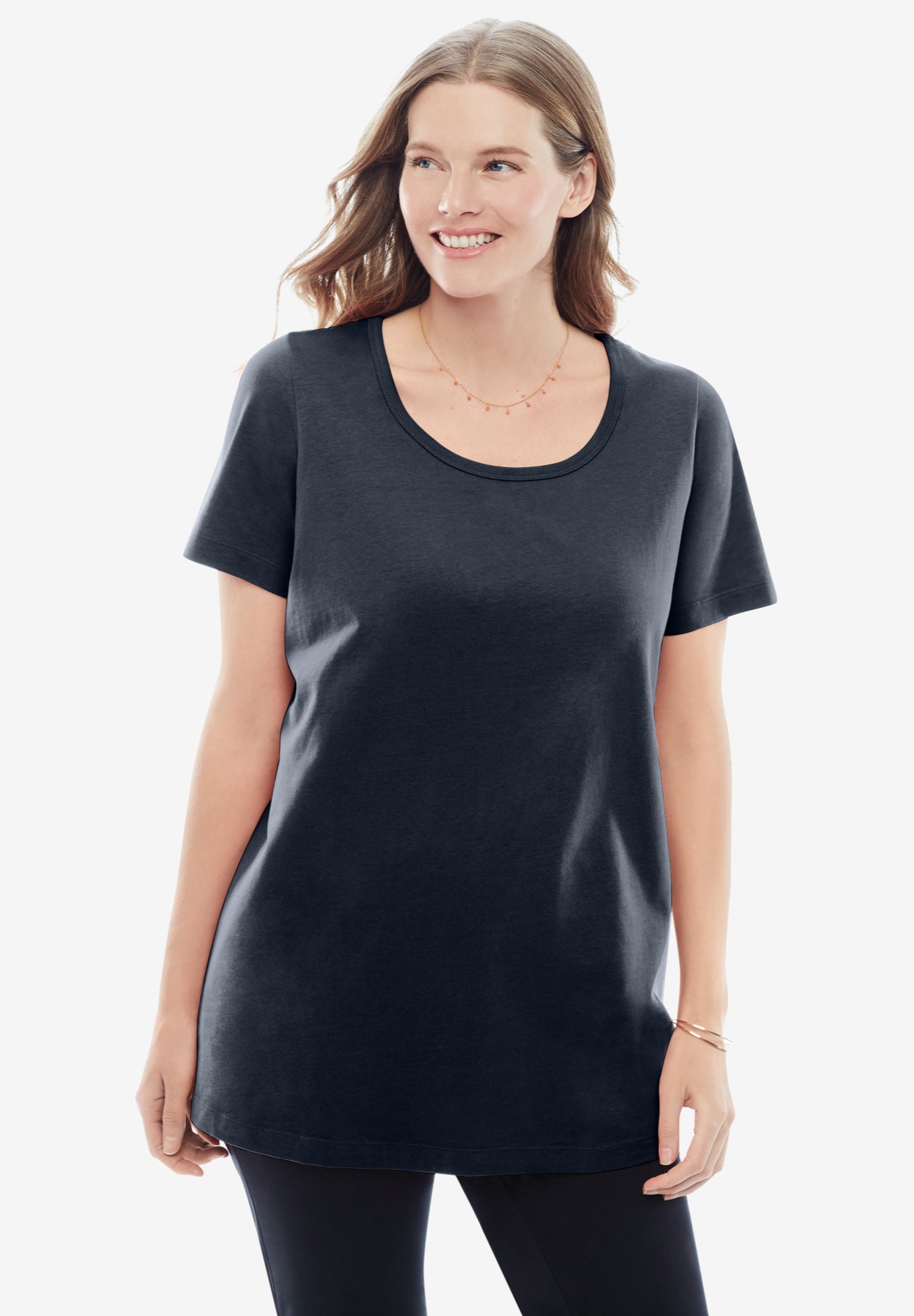 Perfect Short-Sleeve Scoopneck Tee image number 0