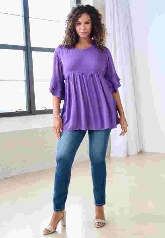 Plus Size 360° Stretch Straight Leg Jean image number 3