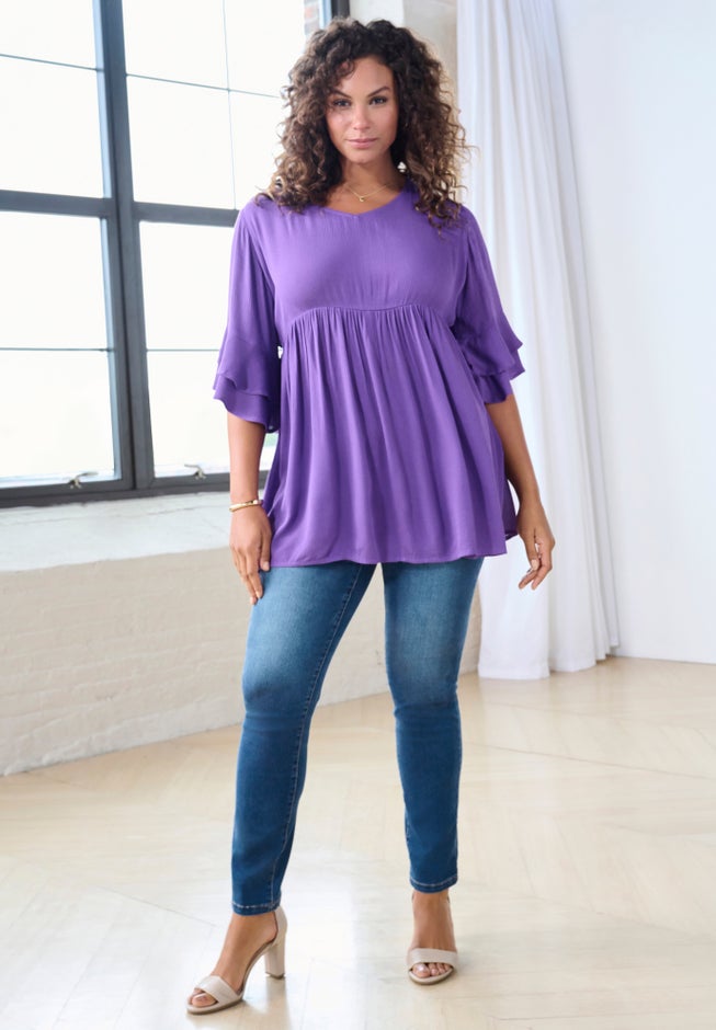 Plus Size 360° Stretch Straight Leg Jean image number 3