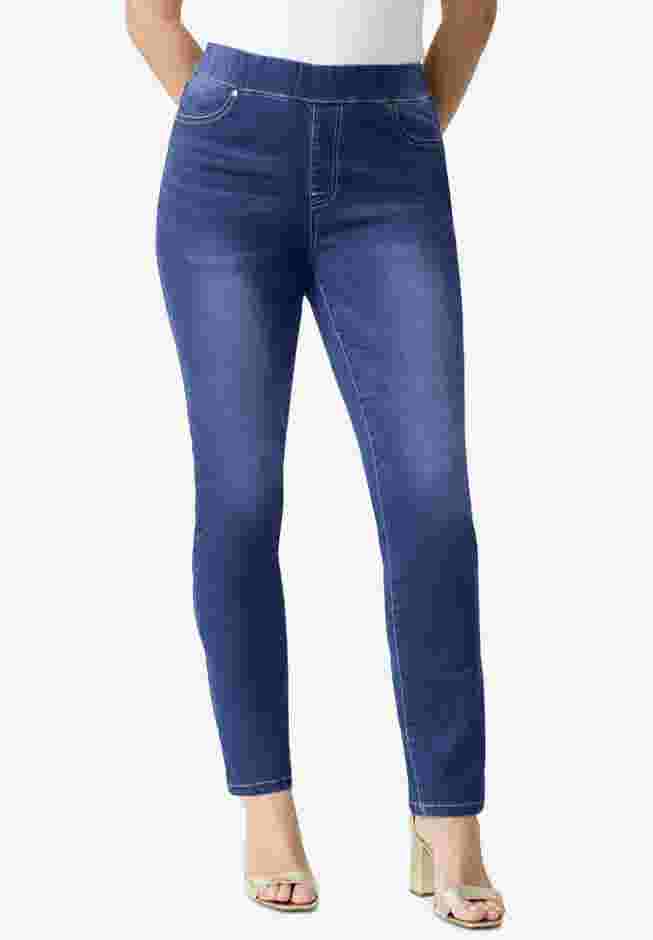 Plus Size 360° Stretch Straight Leg Jean image number 2