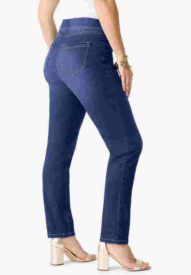 Plus Size 360° Stretch Straight Leg Jean image number 0