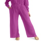 Plisse Wide-Leg Trouser image number null