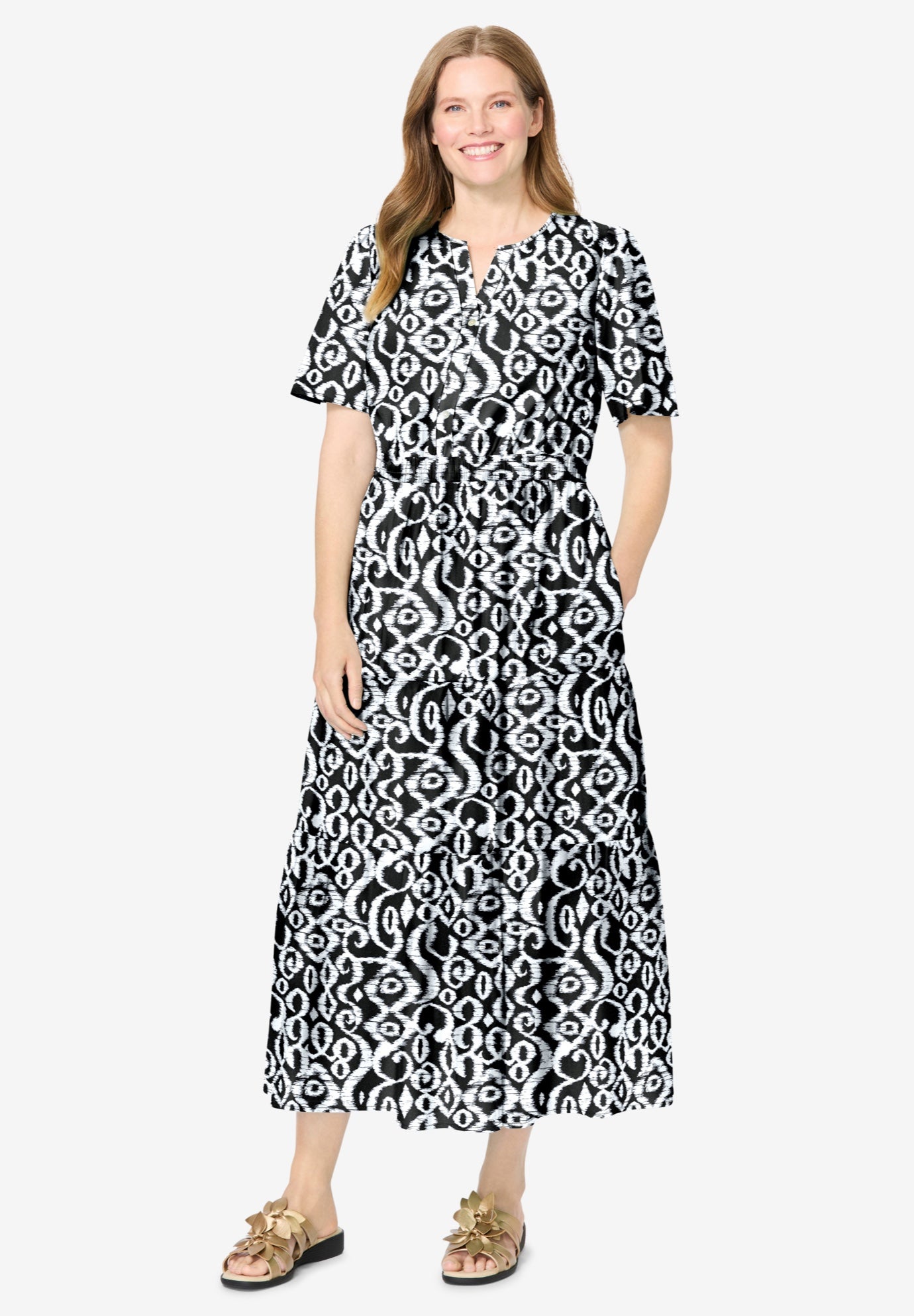 Tiered Midi Dress image number 0