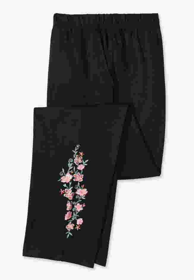 7-Day Embroidered Straight-Leg Knit Pant image number 4