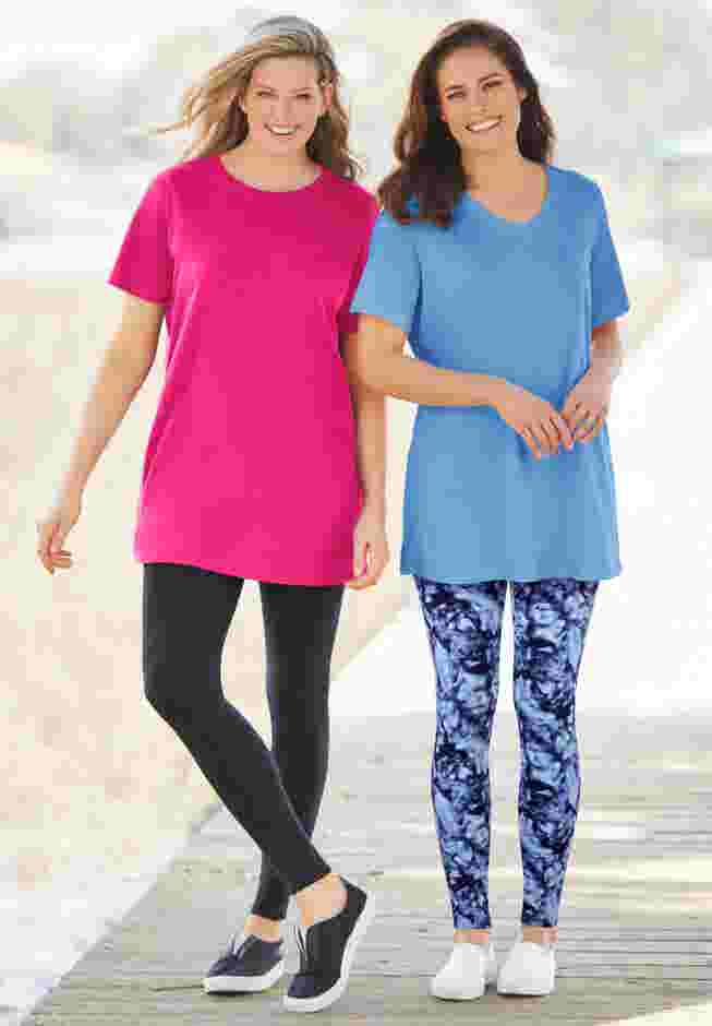 Stretch Cotton Printed Pocket Legging image number 5