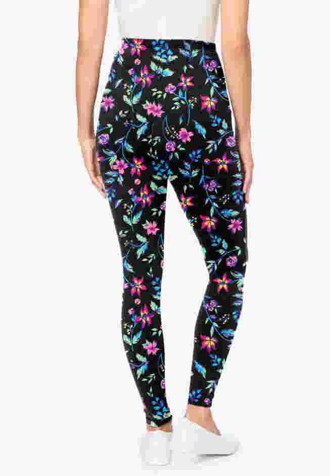 Stretch Cotton Printed Pocket Legging image number 1