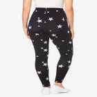 Stretch-Cotton Knit Pull-On Printed Pocket Leggings image number null