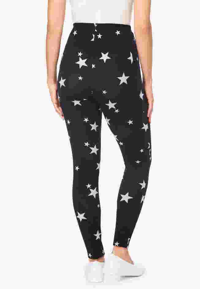 Stretch Cotton Printed Pocket Legging image number 1