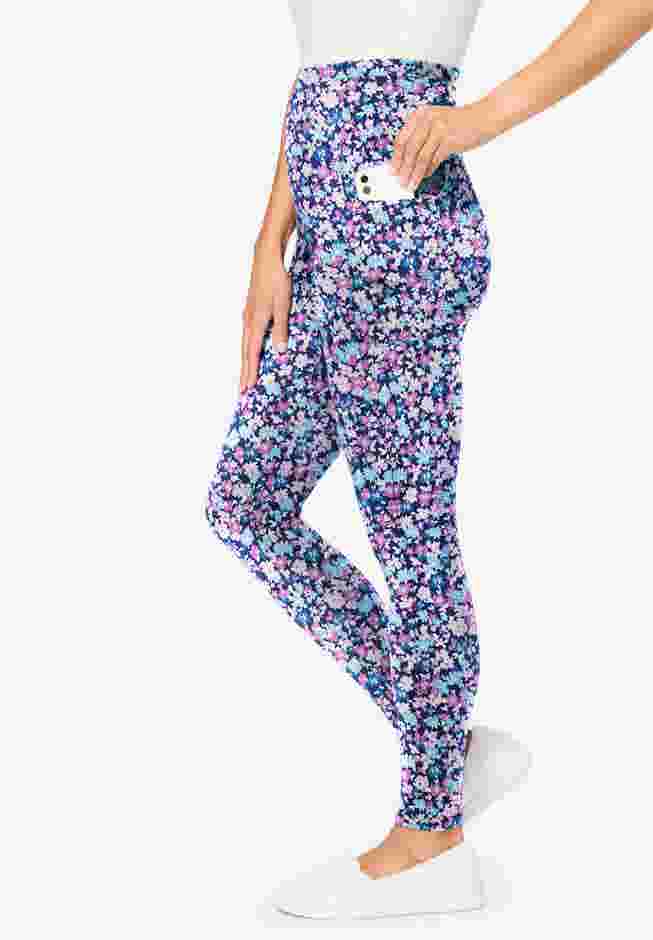 Stretch Cotton Printed Pocket Legging image number 2