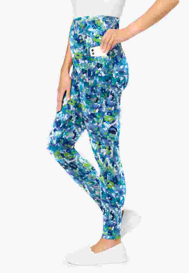 Stretch Cotton Printed Pocket Legging image number 2