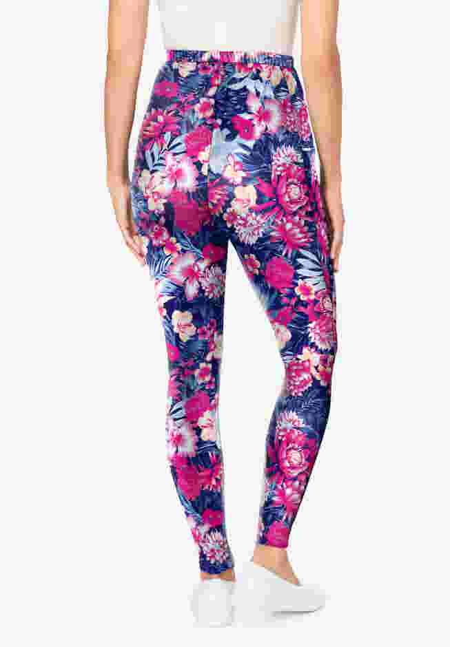 Stretch Cotton Printed Pocket Legging image number 1