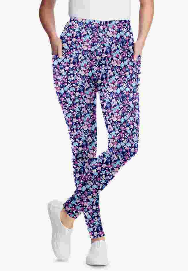 Stretch Cotton Printed Pocket Legging image number 0