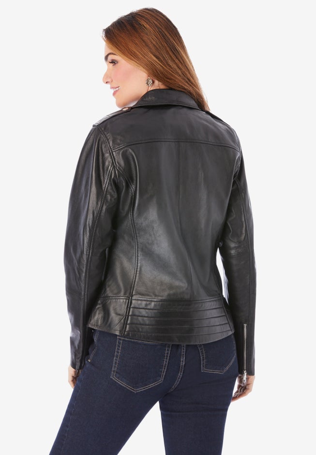 Leather Moto Jacket image number null
