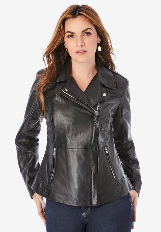 Leather Moto Jacket image number null